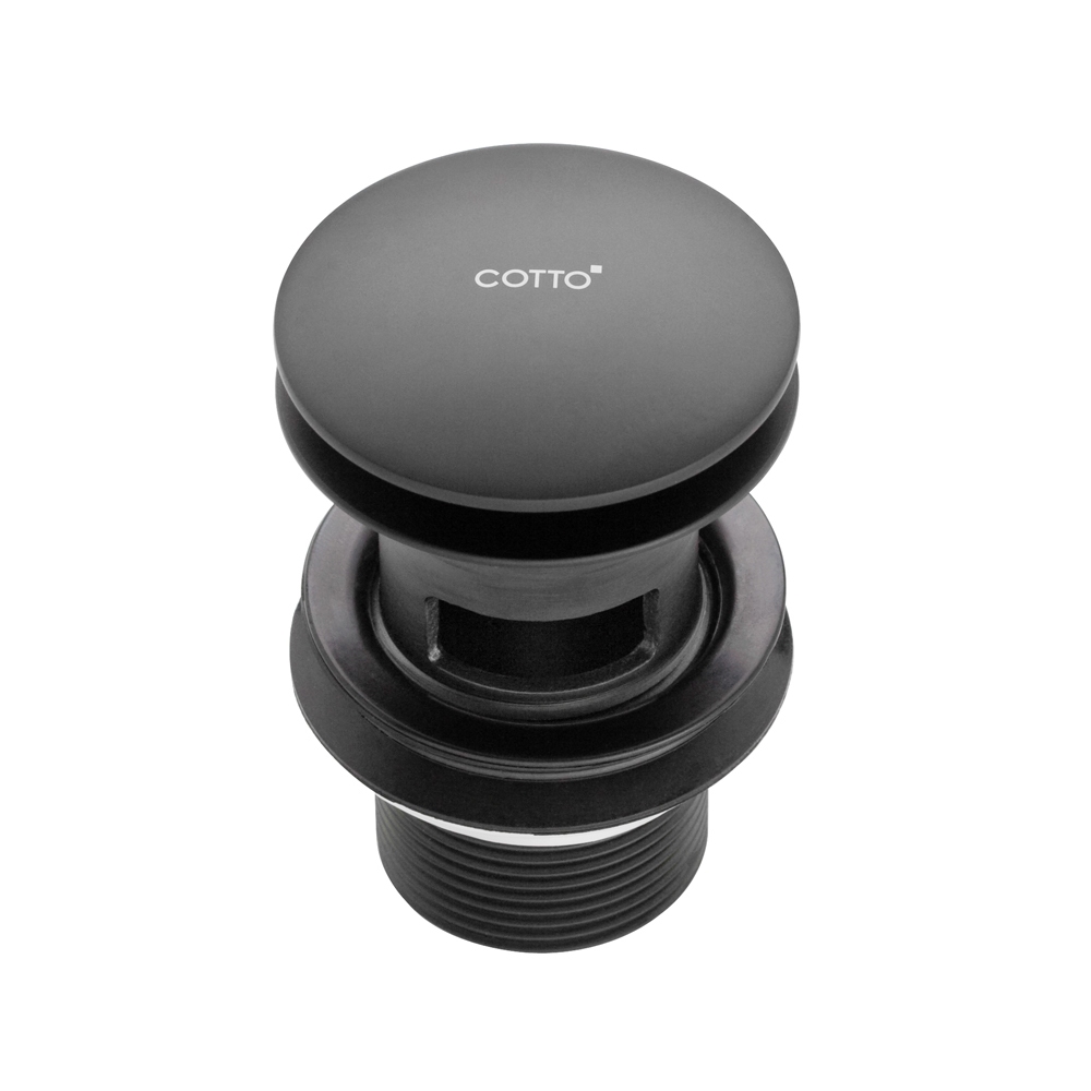 COTTO	สะดืออ่างล้างหน้าแบบกด สีดำ CT665#BL(HM)