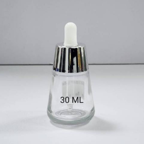 ขวดแก้วดรอปเปอร์ แพ็กเกจจิ้งเครื่องสำอาง clear glass dropper bottles 30ml / 50ml