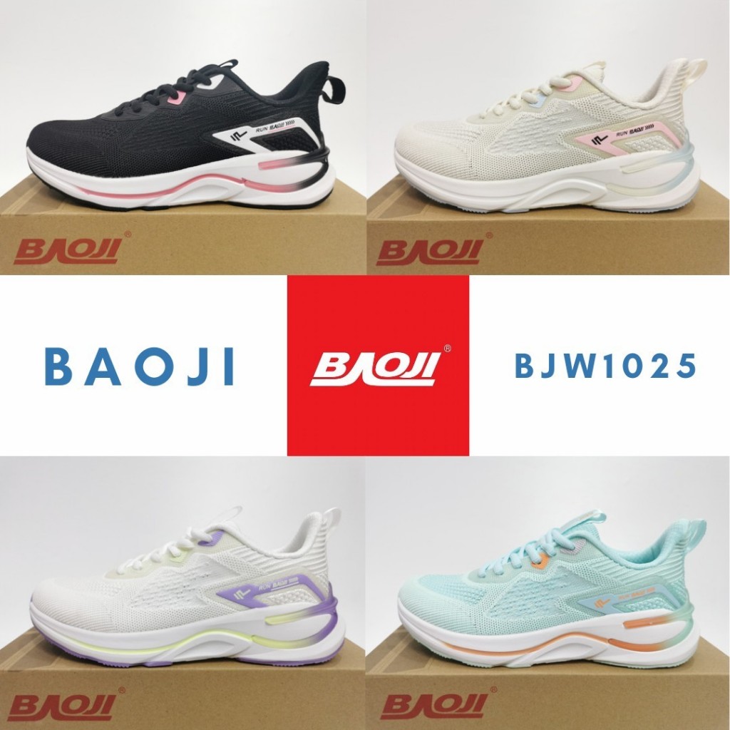 Baoji1025 รองเท้าผ้าใบบาโอจิผู้หญิง รองเท้าวิ่งบาโอจิผู้หญิง เสริมส้น3cm รุ่น BJW1025