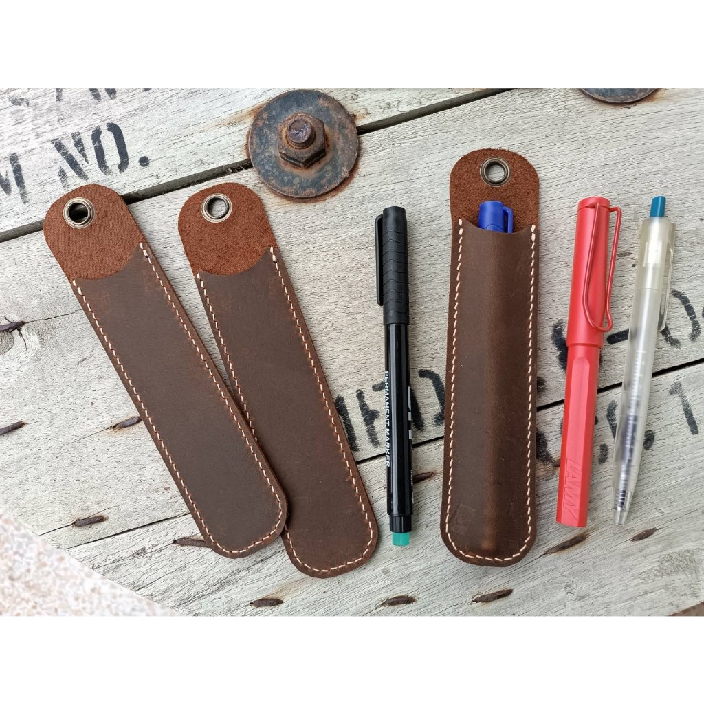 ซองใส่ปากกาหนังแท้ งานแฮนด์เมด(Handmade) ใส่ปากกา Lamy ได้
