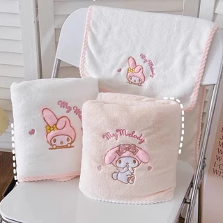 ผ้าเช็ดตัว Melody Sanrio 2 ชิ้น ผ้าขนหนูแห้งเร็ว ผ้าเช็ดหน้า อาบน้ำ นุ่มสบาย ไม่ระคายเคืองผิว