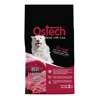 (1 แถม 1) Ostech ออสเทค ออริจินัล อาหารเม็ดสุนัขโต 3 kg.