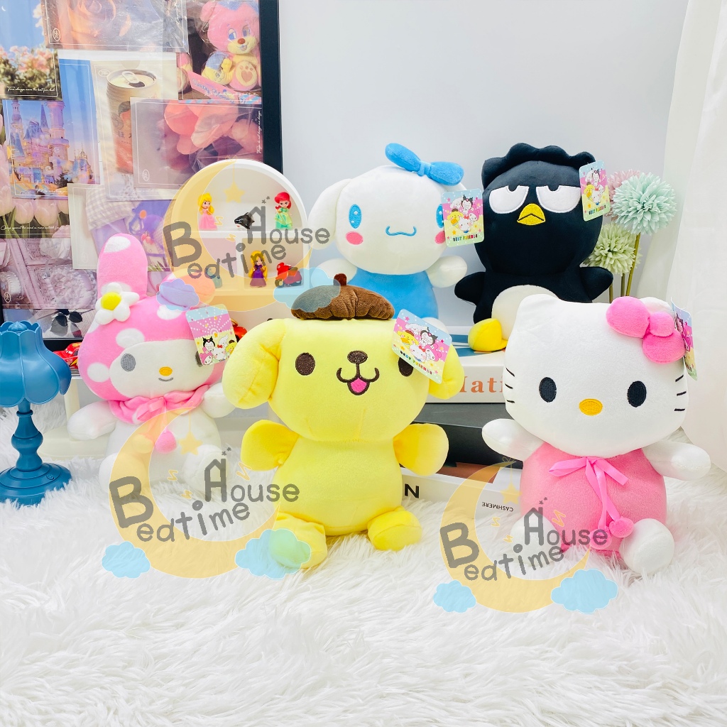 Sanrio ตุ๊กตาคิตตี้ มายเมโลดี้ แบดแบด ปอมปอม ชินนาม่อน