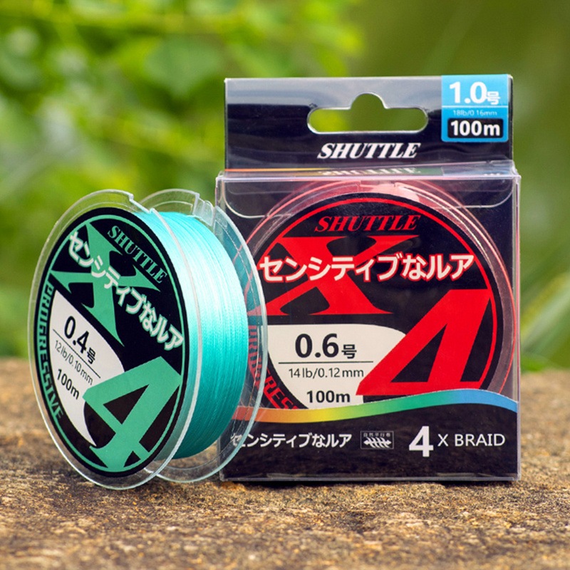 JOJO Thailand สาย พีอี Shuttle X4 สายถัก 4 ม้วนละ 100m ราคาถูก คุณภาพดี