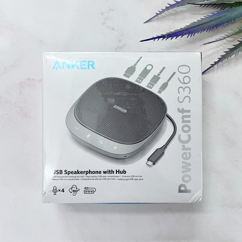 [Anker®] PowerConf S360 USB Speakerphone with Hub Model A3307 สปีกเกอร์โฟน สำหรับคอมพิวเตอร์ ไมโครโฟนการประชุม ฮับ