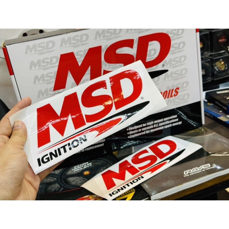 สติ๊กเกอร์ Sticker MSD ignition แท้ usa สติ้กเกอร์คอยล์ แบบนูนมีมิติ  สวยมาก เอ็มเอสดี คอยล์  คอยล์จ