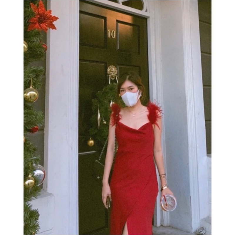 ส่งต่อ Emilia Dress สีแดง ลองใส่1 ครั้ง