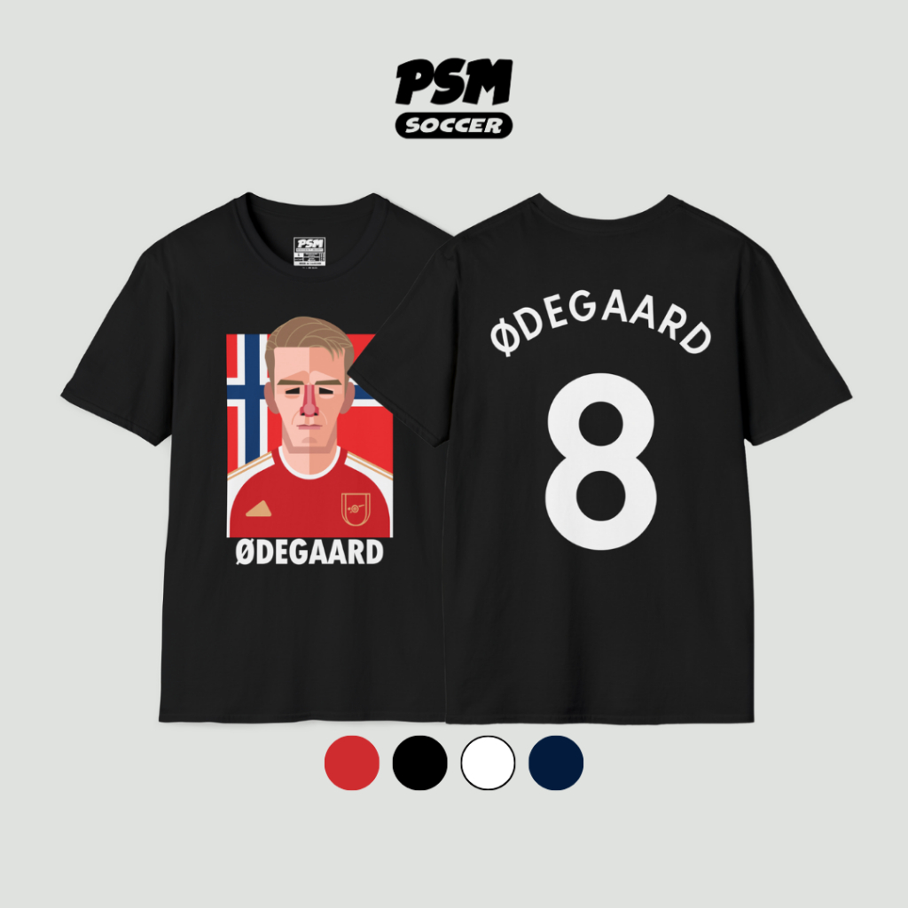 PSM เสื้อยืดลายนักฟุตบอล Martin Ødegaard ฤดูกาล 2023/24
