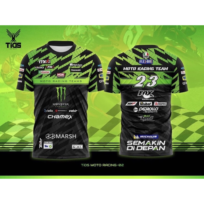 เสื้อพิมพ์ลายรถแข่งคอกลมสุดสวย