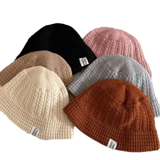 C014 [พร้อมส่ง แบบเยอะ ] หมวกไหมพรม บักเก็ตกันหนาว