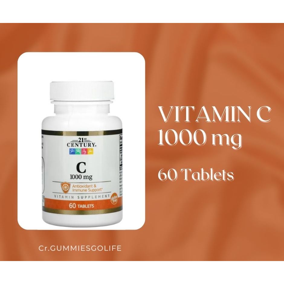 [พร้อมส่ง!] 21st Century, วิตามินซี 1000mg Vitamin C, 1,000 mg 60 เม็ด