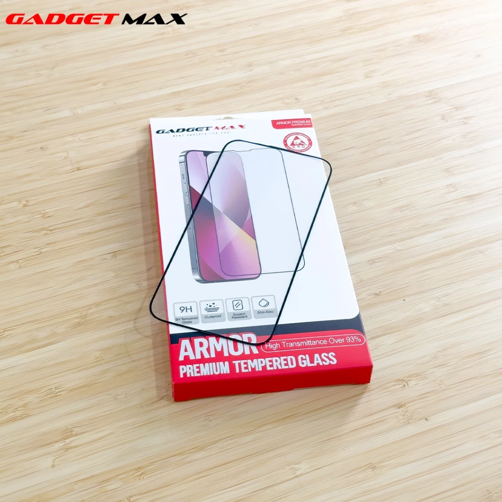 GADGET MAX ฟิล์มกระจกนิรภัย IPHONE 15 PRO 2.5D ANTI-STATIC thumbnail 3