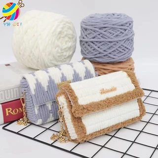 ไหมพรมคอตตอน เส้นจัมโบ้ น้ำหนัก เส้นด้ายถักผ้าขนหนูนำเข้า 1ply ไหมพรมหนา 100 กรัม