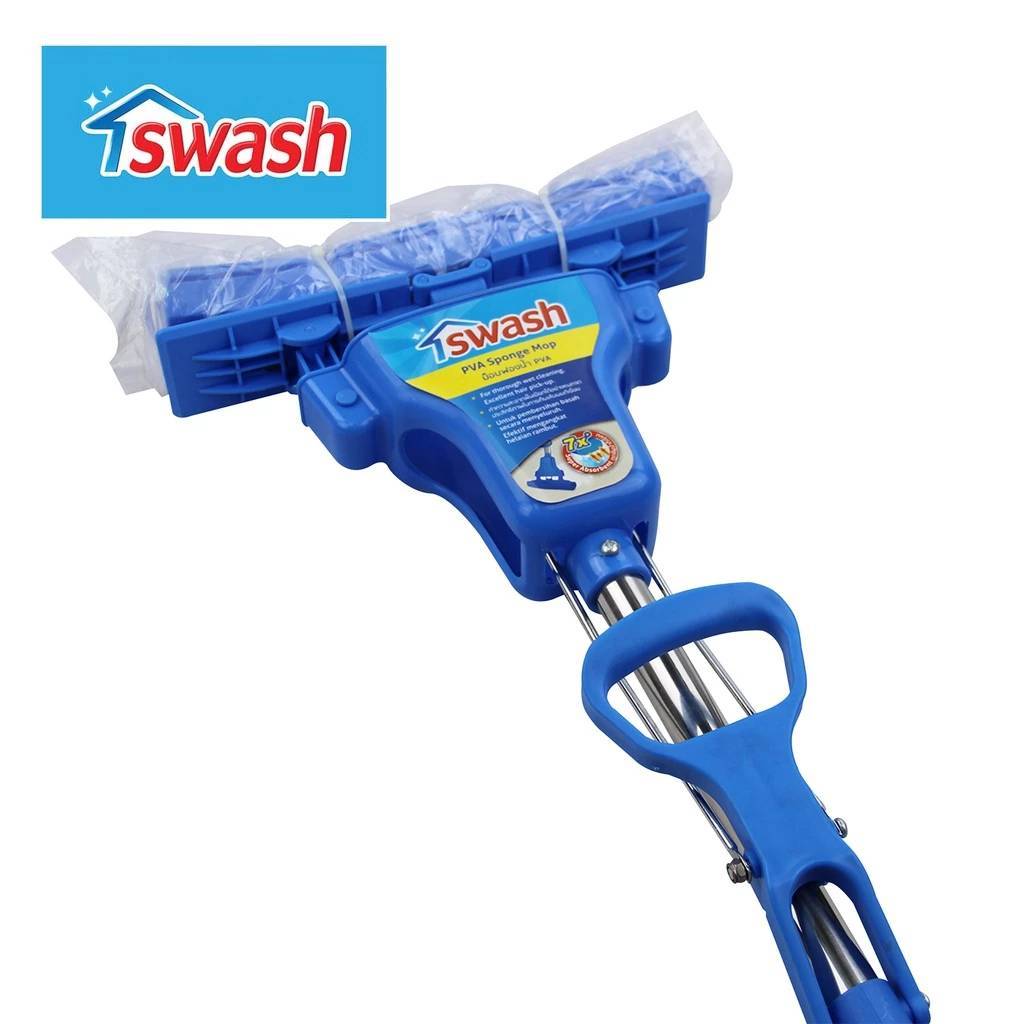SWASH PVA Sponge Mop - สวอช ม็อบฟองน้ำ ซับน้ำหมดจด รีดน้ำเเห้งกริ้บบบ (สินค้ามีตำหนิ)