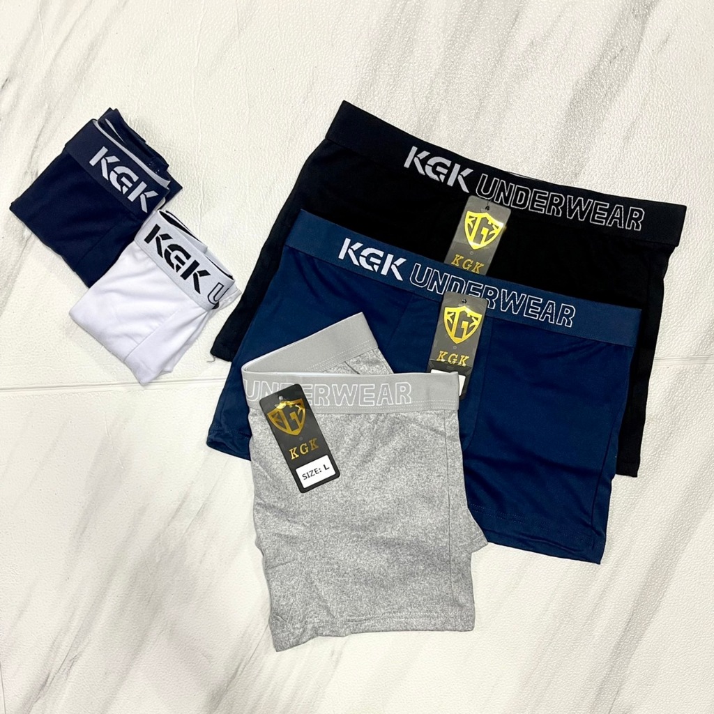 KGK Underwear 1ตัว กางเกงในชายขาสั้น กางเกงในบ็อกเซอร์ งานคุณภาพยืดหยุ่น เนื้อผ้านิ่มใส่สบายไม่อึดอัด ผ้าระบายอากาศได้ดี