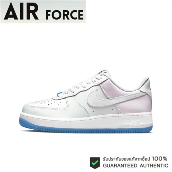Nike Air Force 1 Low 07 lx "photochromic" chameleon White-blue-pink  ของแท้ 100%
