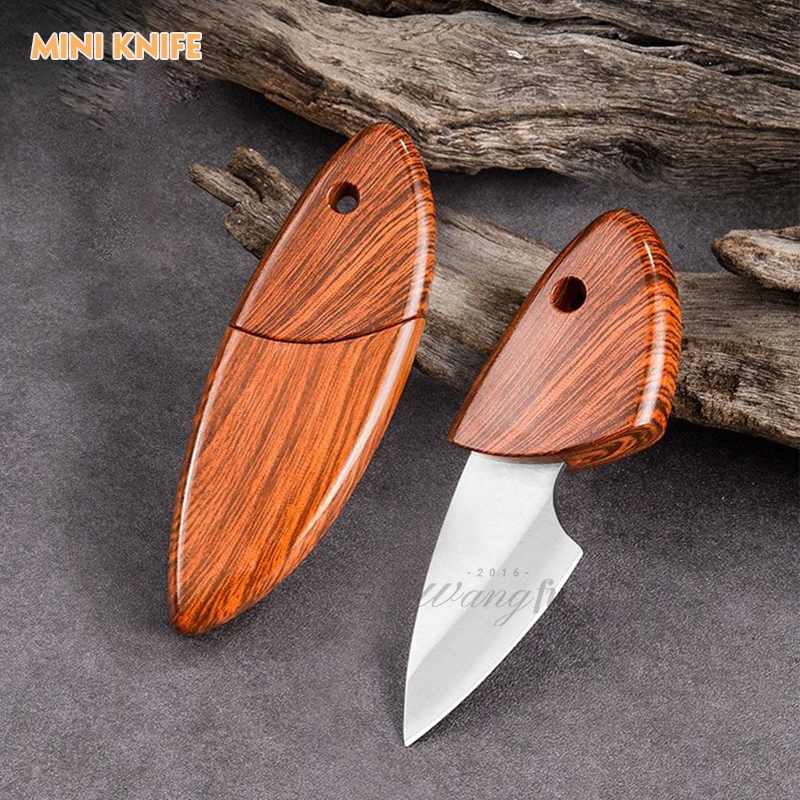 มีดไม้ ABS ขนาดเล็ก แถมปลอกสวม Pocket Knife เดินป่ามินิ มีดขนาดเล็ก กลางแจ้ง A2605