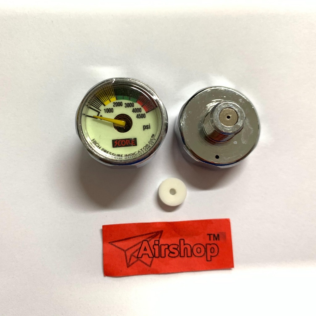 [ขายดี] 1'' Gauge 4500PSI M10X1.(จอสีเรืองแสง)