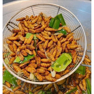 หนอนไหม ดักแด้ไหม 500g. 🐛🔥 หนอนไหมสด หนอนไหมทอดกรอบ 🚛เหมาค่าส่ง ฟรีกล่องโฟม!! ทุกจังหวัดทั่วไทย🎉