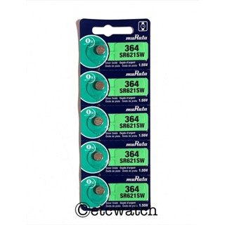 พร้อมส่ง> ถ่านกระดุม Murata SR621SW / 364 1 แผง 5 ก้อน หมดอา…