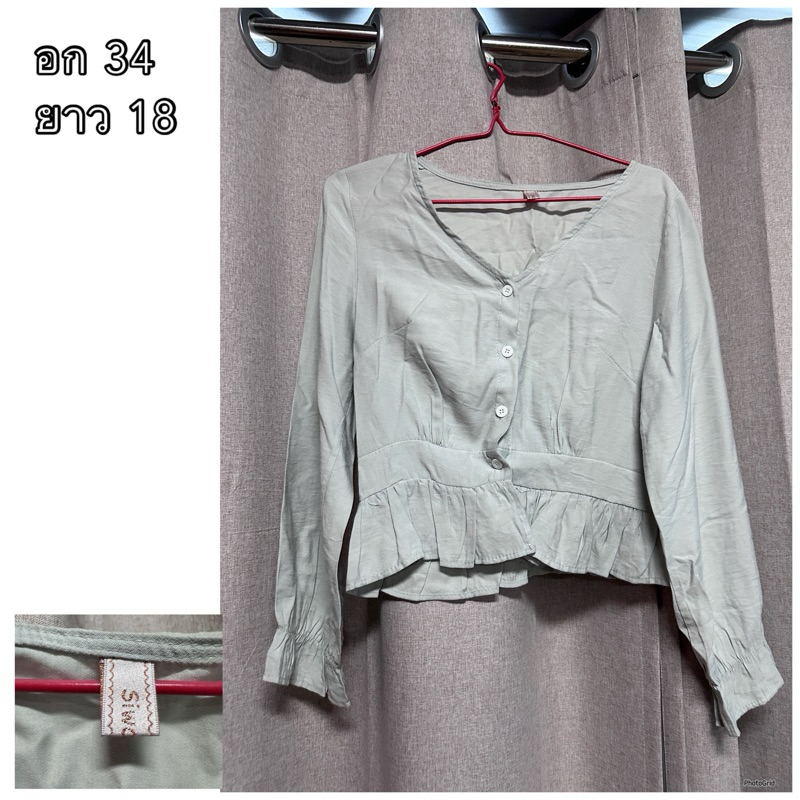 เสื้อคอวี มือสอง แบรนด์ Siwashop