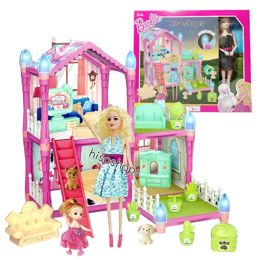 Barbie House play set บ้านตุ๊กตาบาร์บี้ จากการ์ตูนเรื่องบาร์บี้ งานสวย น่ารักมากๆ ค่ะ