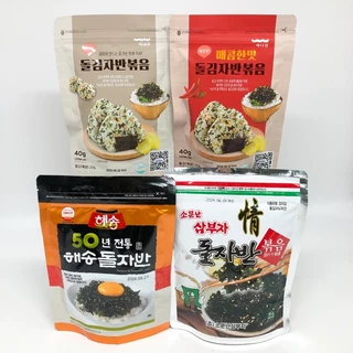 ⭐ สาหร่ายเกาหลี ⭐ KOREA SEAWEED 40g รสธรรมดา และ รสเผ็ด สาหร่ายโรยข้าว 김자반 สาหร่ายปรุงรส ผสมงาขาว
