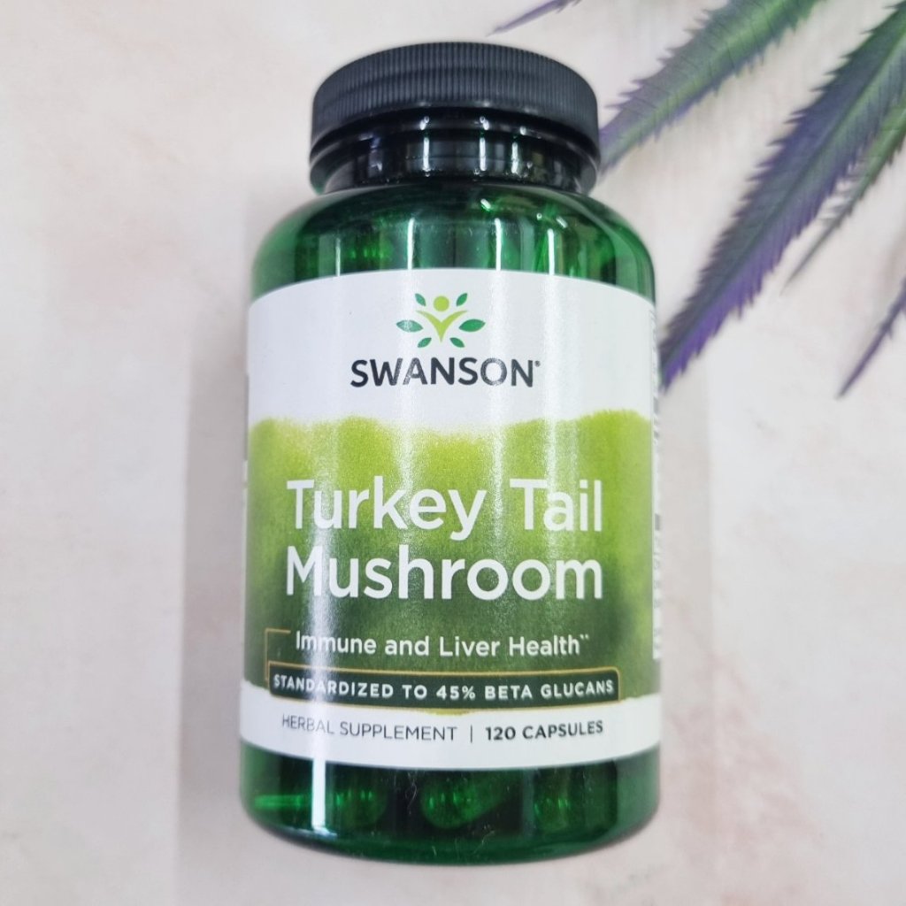 [Swanson®] Turkey Tail Mushroom 1g 120 Capsules อาหารเสริม เห็ดหางไก่งวง