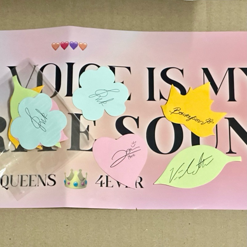 เปเปอร์ ลายเซ็น 4 Queens งาน Concert 4QueensConcert inkwarantorn zommarie bowkylion VioletteWautier