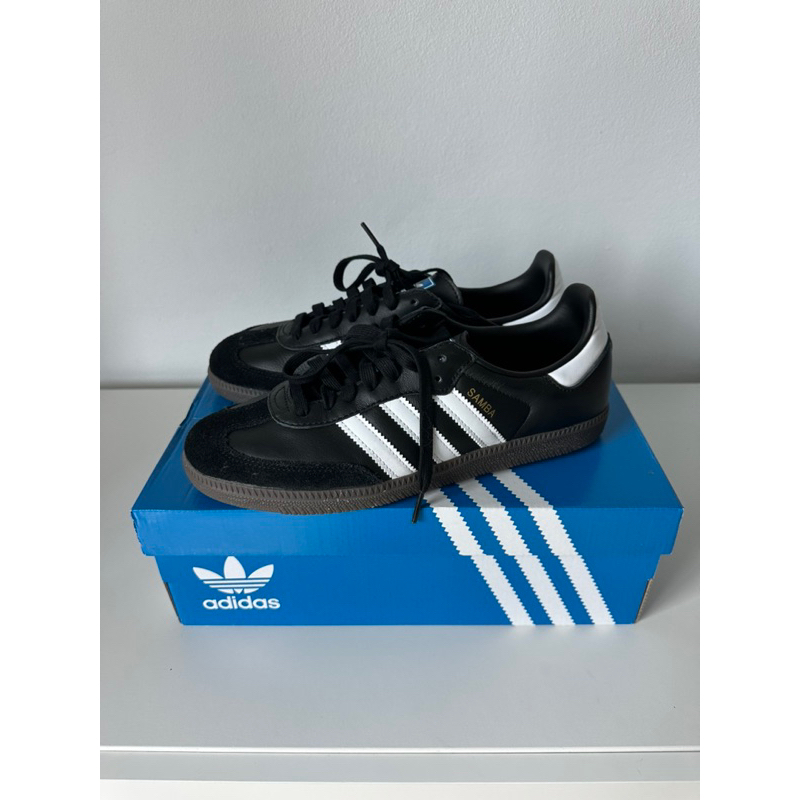 (ส่งต่อของแท้) adidas samba black 7ukใหม่กริบ