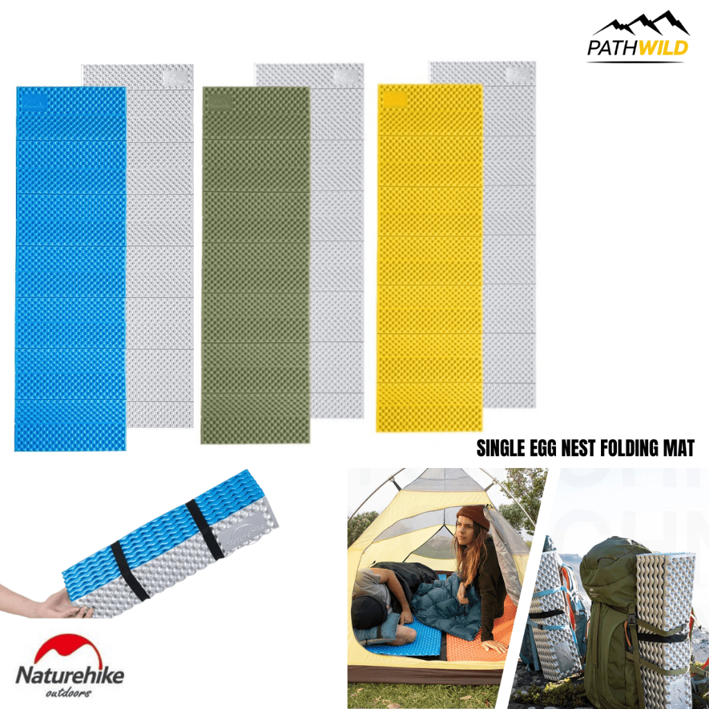 แผ่นรองนอน NATUREHIKE 2019 SINGLE EGG NEST FOLDING MAT NH19QD008 น้ำหนักเบา สัมผัสนุ่ม กางเก็บง่าย
