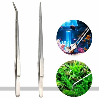 long forceps ฟอร์เซปยว ที่คีบฟอเซปสเเตนเลส[14/20/25/27/30 ซม.] ปลายตรง/งอ ให้อาหารสัตว์ คีมหนีบ
