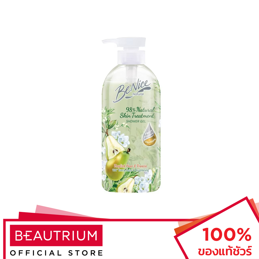 BENICE Natural Skin Treatment Treatment Shower Gel English Pear & Freesia ผลิตภัณฑ์ทำความสะอาดผิวกาย 450ml