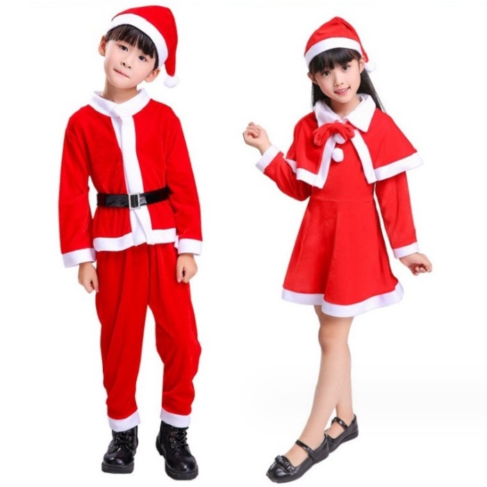 "พร้อมส่ง ส่งไวมาก" ชุดคริสมาสต์เด็ก ชุดซานต้า ชุดแซนตี้