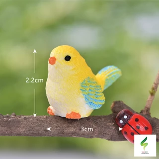 โมเดล - นกแก้วเรซิ่น น่ารัก สำหรับตกแต้งบ้าน สวนถาด อื่นๆ