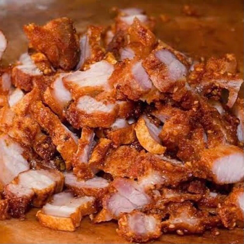 หมูสามชั้นทอด (พร้อมรับประทาน) "โกดังหมู by เจ๊เตย"