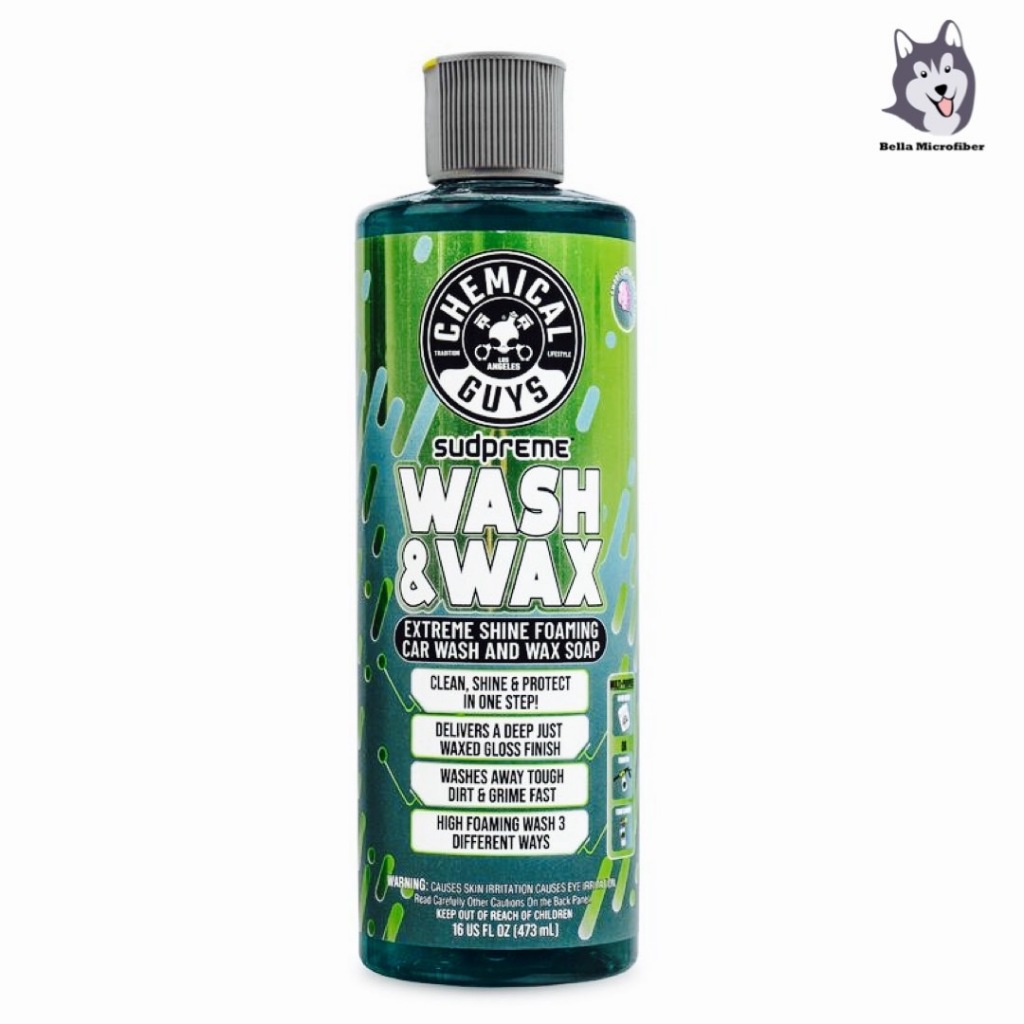 Chemical Guys Sudpreme Wash&Wax Extreme Shine Foaming Car Wash Soap ขวดจริง 16 ออนซ์