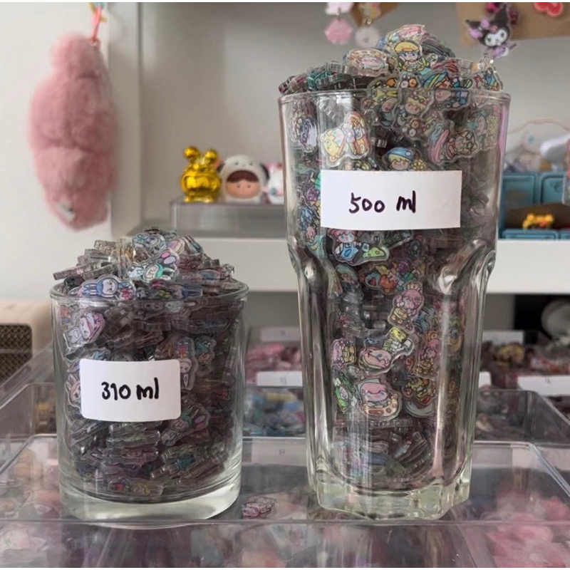 (ปรับราคาวันที่ 11 กค) แก้วโปร!! อะคริลิคการ์ตูน diy ขนาด 1.5-3cm เลือกลายในไลฟ์หรือใส่หมายเหตุ