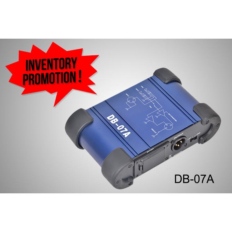DI Box Professional Active Battery Powered Direct Box Audio Accuracy Stands DB-07A