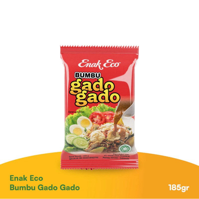 Indonesia Bumbu Gado-gado Enak Eco (Peanut Sauce for Mixed Vegetables), 185 Gram