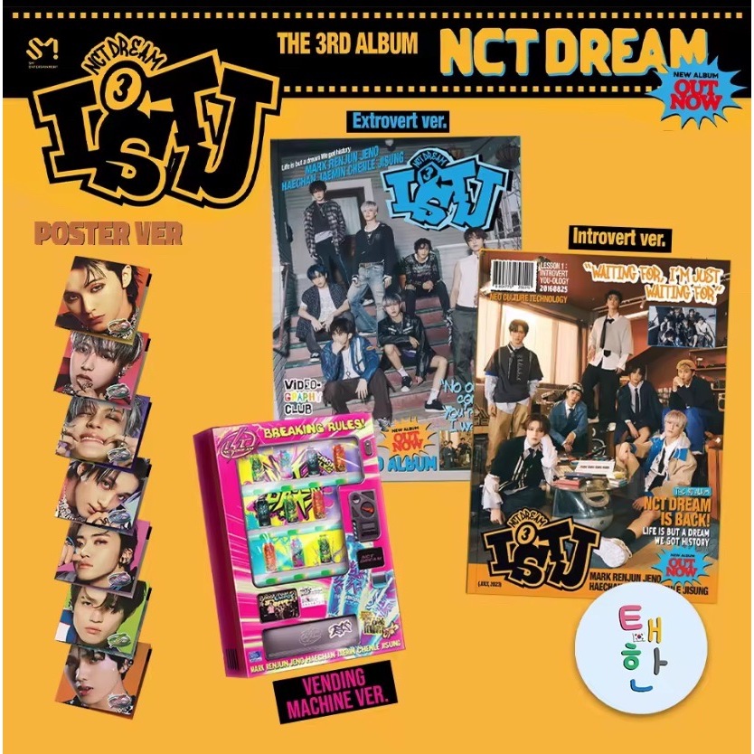 🔥ส่งด่วน ส่งทันที🔥 [NCT DREAM] อัลบั้ม 'ISTJ' (3rd Album) (PHOTOBOOK / Vending Machine / POSTER)
