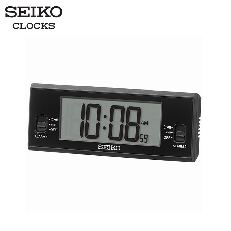 SEIKO CLOCKS นาฬิกาดิจิตอล รุ่น QHL094P ขนาด 3 x 5.3 นิ้ว สีพิงก์โกลด์