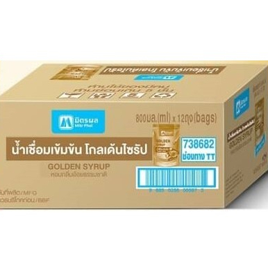 มิตรผล น้ำเชื่อมโกลเด้น !!!ยกลัง 800 มล. x 12 ถุง
