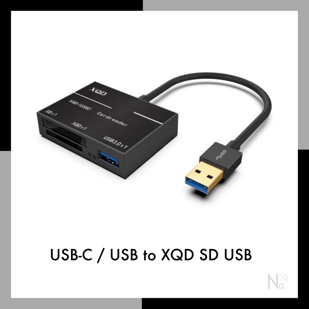XQD / SD Card Reader USB-A Upto 500MB/s High Speed XQD2.0 USB3.0 HUB Camera Kit Adapter TYPE-C USB C