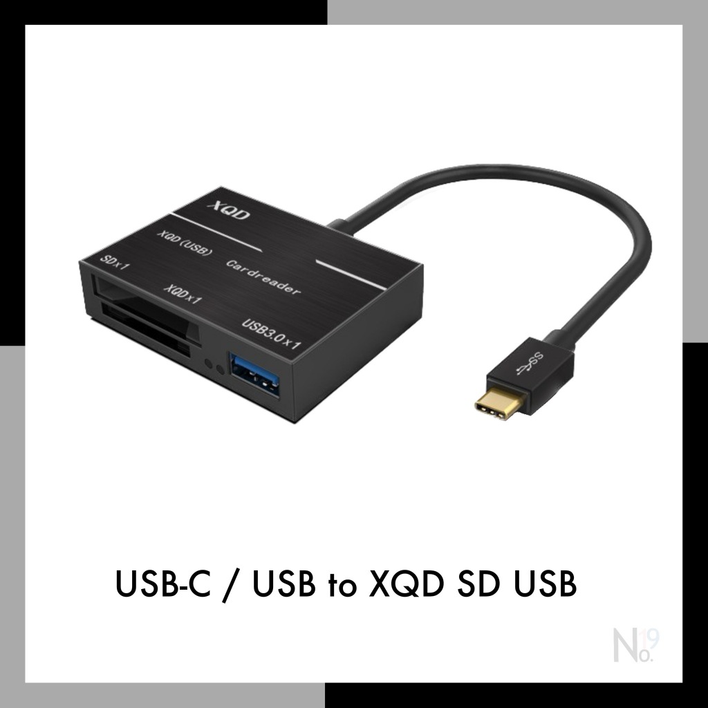 XQD / SD Card Reader USB-C Upto 500MB/s High Speed XQD2.0 USB3.0 HUB Camera Kit Adapter TYPE-C USB C