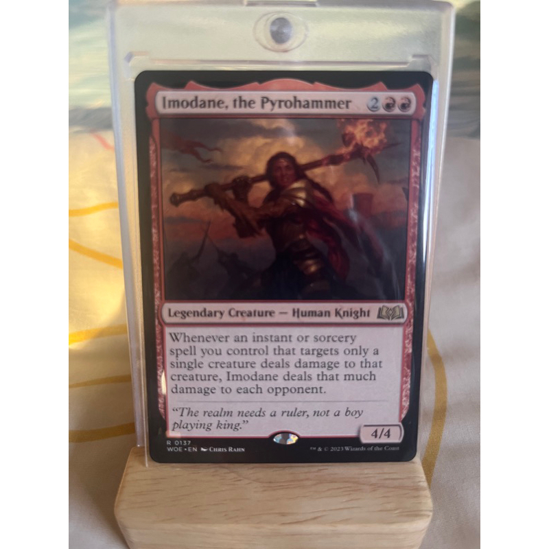 การ์ด MTG Imodane, the Pyrohammer Red Magic the Gathering EDH รุ่น WOE สภาพ Nm