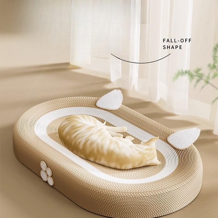 ที่ลับเล็บแมว 3in1 ขนาดใหญ่ ของเล่นแมว ที่ลับเล็บแมว ที่ฝนเล็บแมวรวมฟังก์ชันขูดเล็บ ลับเล็บ และของเล่นแมว ใช้เป็นครอกแมว - รูปที่ 3