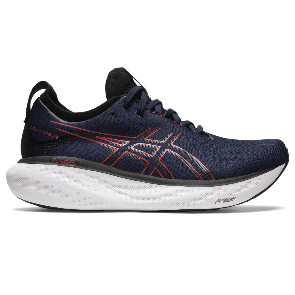 ASICS : 1011B547.401 GEL-NIMBUS 25 MEN RUNNING ผู้ชาย รองเท้าวิ่ง ของแท้  MIDNIGHT/ELECTRIC RED