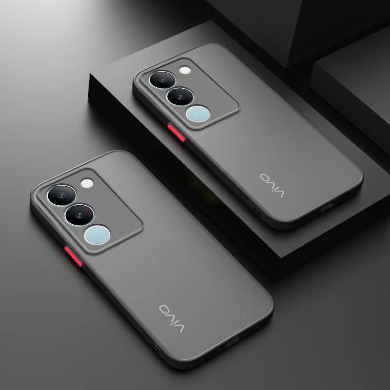 [ตรงรุ่น] Case Y100 เคส ปุ่มสีผิวด้าน สำหรับVivo Y100 V29E 5Gเคสโทรศัพท์กันกระแทก กันรอยกล้อง