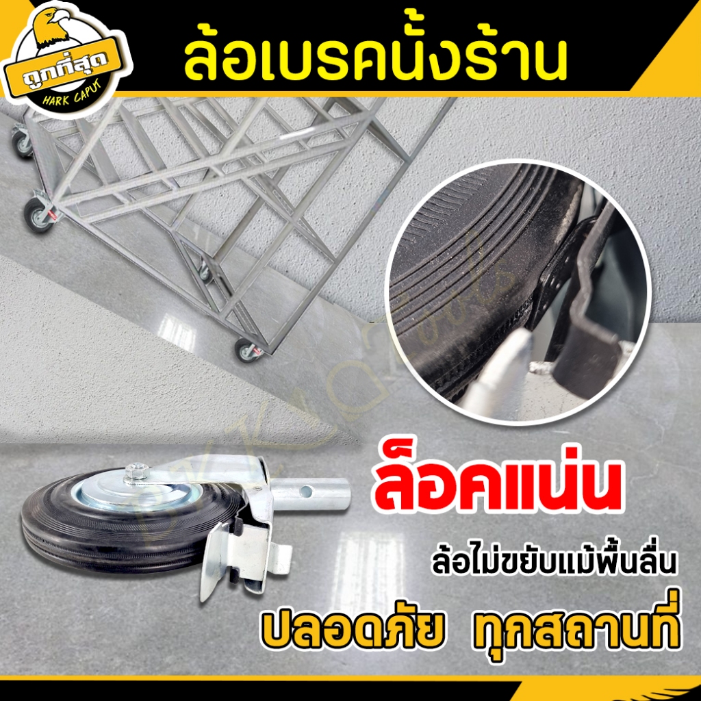 ล้อนั่งร้าน มีเบรก ขนาด 8นิ้ว เบอร์ 160/40-80 ล้อยางรถเข็นนั่งร้าน ยางยูริเทน【ออกใบกำกับได้】